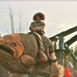 Riding a salmon
